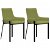 Conjunto de cadeiras de tecido e aço na cor verde Vida XL