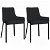 Conjunto de cadeiras de tecido e aço na cor preta Vida XL