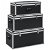 Pack de cajas de almacenamiento de aluminio negro VidaXL