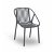 Set di sedie adatte per esterno con braccioli e finitura colore grigio scuro Bini Resol