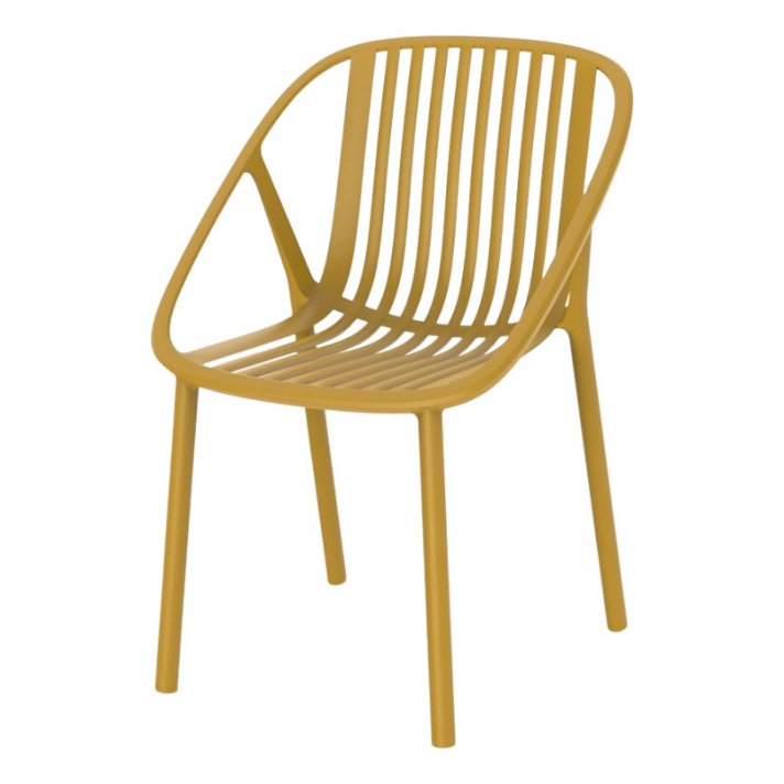 Pack de sillas elaboradas con fibra de vidrio y acabado en color toscano Bini Resol
