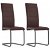 Set di sedie moderne di ecopelle e acciaio marrone Vida XL