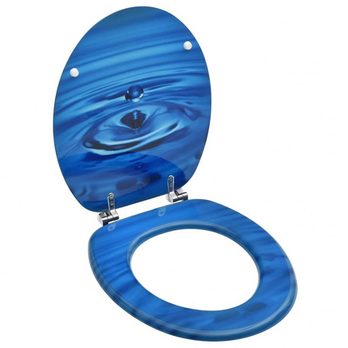 Asiento inodoro universal WC gotas de agua azul Vida XL