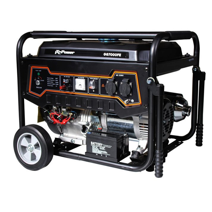Generador eléctrico a gasolina potencia de 5500W con arranque manual GG7000FE ITC Power