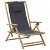 Cadeira de bambu reclinável cinzento Vida XL