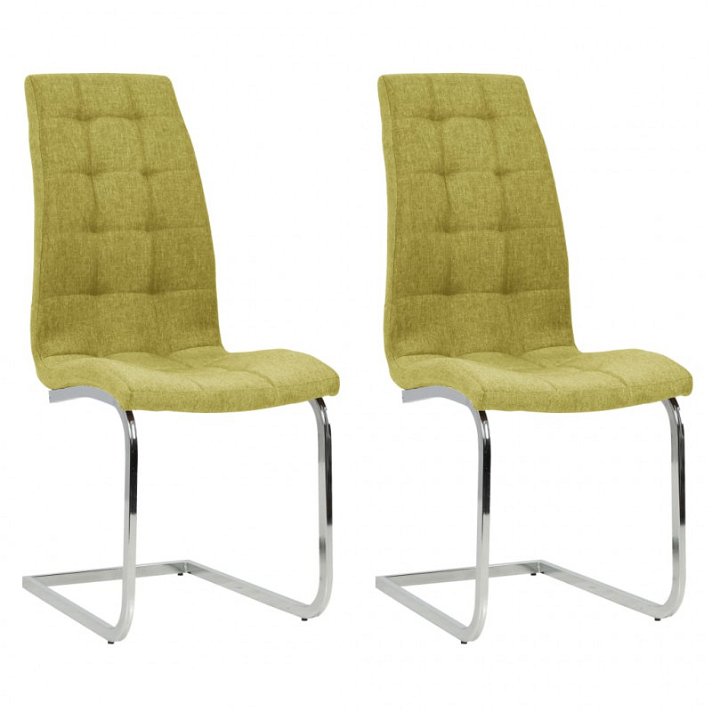 Set di sedie a sbalzo colore verde VidaXL