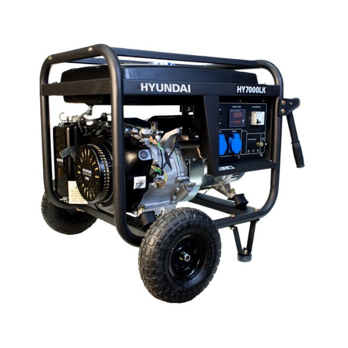 Generador eléctrico a gasolina 5,5 kW ligero y portátil con regulación AVR Pro Hyundai