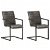 Set di sedie a sbalzo di ecopelle grigio VidaXL