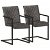 Conjunto de cadeiras cantilever de couro autêntico cinzento de estilo rétro Vida XL