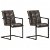 Set di sedie a sbalzo stile capitonné grigio invecchiato VidaXL