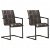 Set di sedie a sbalzo schema rettangolare grigio VidaXL