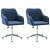 Pack de sillas giratorias con reposabrazos color azul VidaXL
