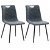 Pack de sillas para comedor elaboradas con acero y cuero sintético color negro VidaXL