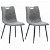 Ensemble de chaises en cuir synthétique et acier gris foncé VidaXL