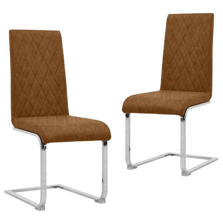 Pack de sillas de comedor color marrón oscuro VidaXL