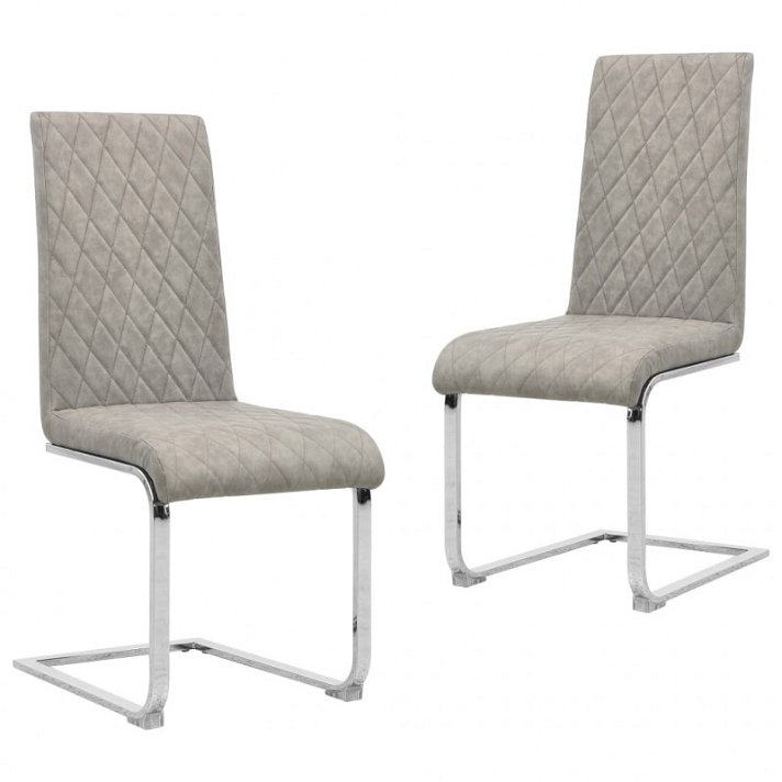Pack de sillas de comedor color gris claro VidaXL