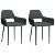 Conjunto de cadeiras de poliéster cinzento-escuro Vida XL