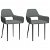 Set di sedie di poliestere grigio chiaro VidaXL