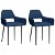 Set di sedie di poliestere blu VidaXL
