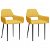 Set di sedie di poliestere giallo VidaXL