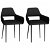 Set di sedie per sala da pranzo di ecopelle colore nero VidaXL
