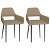 Pack de sillas ergonómicas de cuero sintético capuchino VidaXL