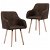 Set di sedie di legno di faggio marrone VidaXL