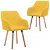Conjunto de cadeiras em madeira de haya amarelo VidaXL