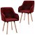Pack de sillas de madera de haya rojo vino tinto VidaXL