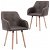 Set di sedie di legno di faggio grigio talpa Vida XL