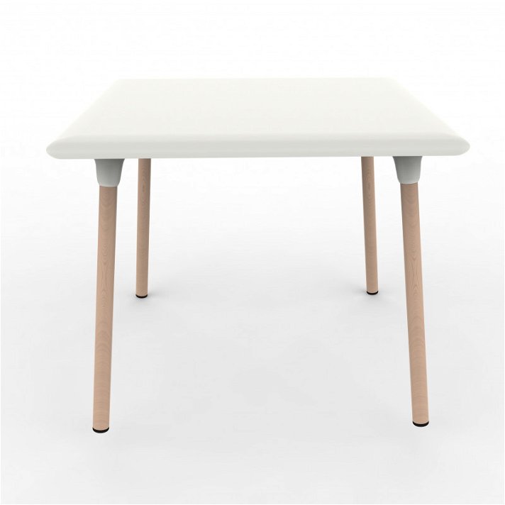 Table en bois avec plateau en polypropylène Wood New Flash Resol