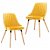 Set di sedie di velluto e legno di faggio massiccio giallo Vida XL