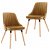 Pack de sillas de terciopelo y madera de haya maciza marrón VidaXL