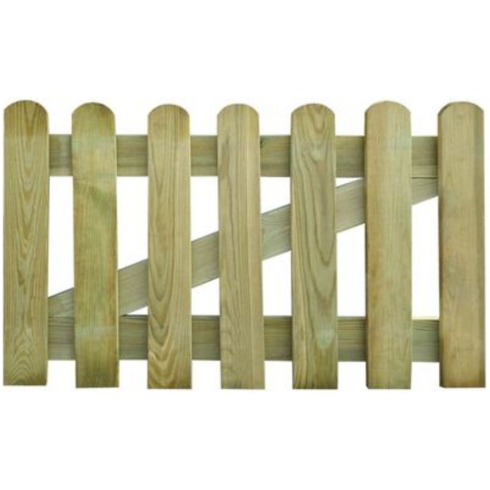 Puerta de valla para jardín fabricada en madera de pino impregnada de 100x60 cm Vida XL