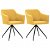 Set di sedie girevoli giallo senape Vida XL
