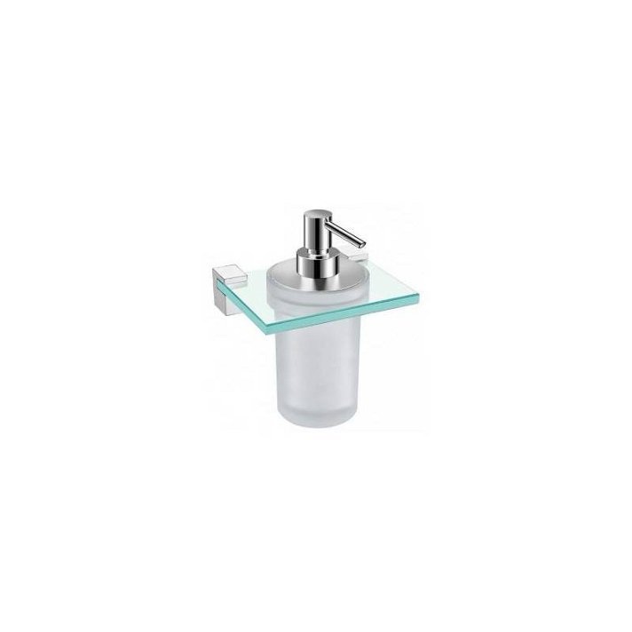 Dosificador para cuarto de baño de 12 cm hecho en cristal con acabado transparente Design Gala