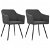 Set di sedie per sala da pranzo dal design curvo colore grigio scuro Vida XL