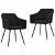 Set di sedie per sala da pranzo dal design curvo colore nero Vida XL