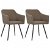 Set di sedie per sala da pranzo dal design curvo di colore grigio talpa Vida XL