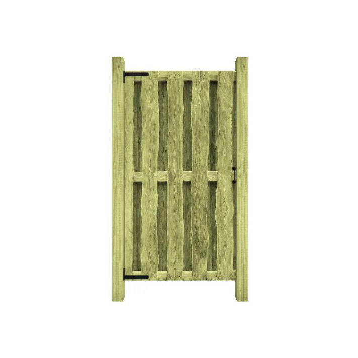 Puerta de valla fabricada en madera de pino verde impregnada de 100x150 cm Vida XL
