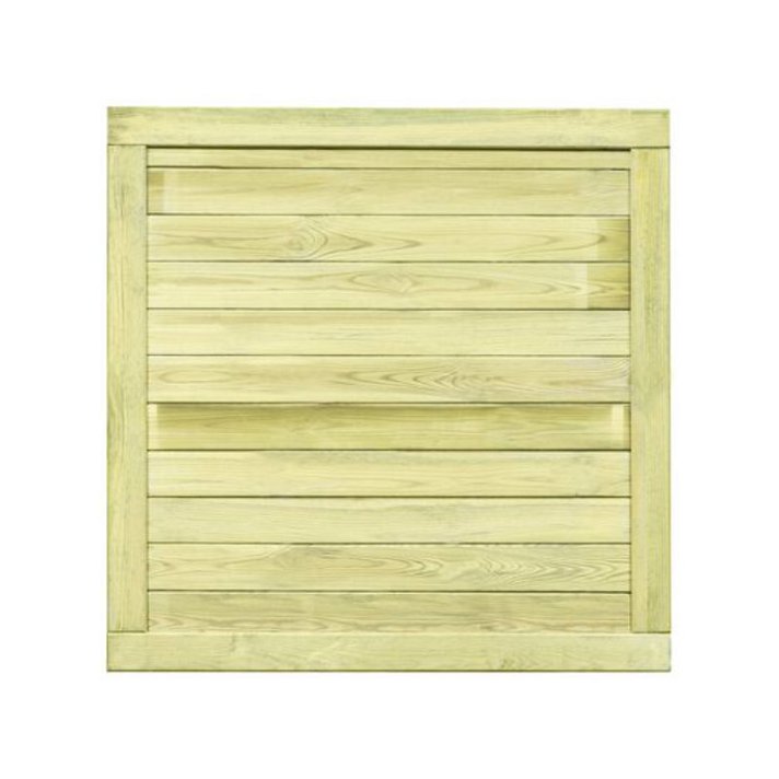 Puerta de valla fabricada en madera de pino verde impregnada de 100x100 cm Vida XL
