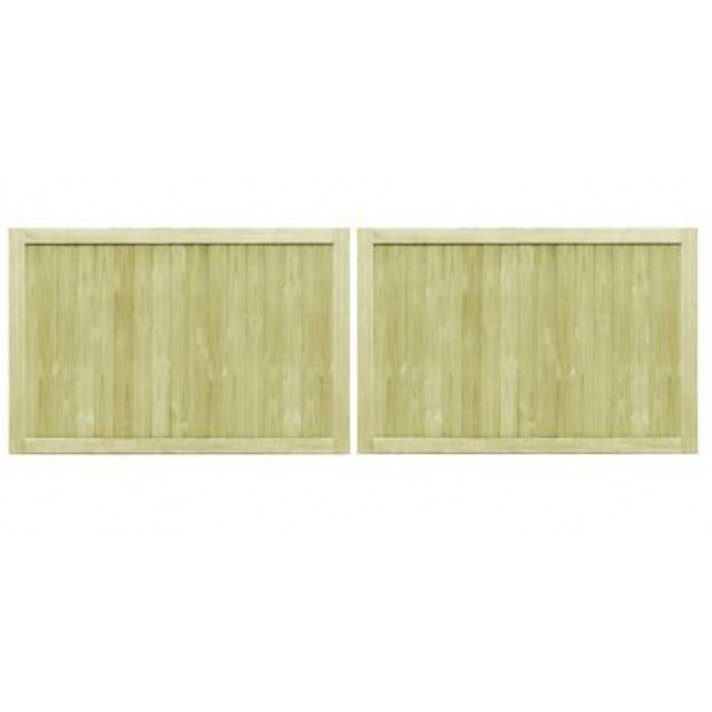 Puertas de valla para jardín de madera de pino impregnada verde 150x100 cm VidaXL