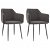 Conjunto de cadeiras para sala de jantar modernas em veludo cor cinzento-escuro Vida XL