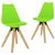 Set di sedie per sala da pranzo colore verde di legno massiccio di faggio design curvo Vida XL