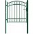Puerta para jardín con arco superior fabricada en acero con revestimiento en polvo de color verde Vida XL