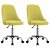 Set di sedie per sala da pranzo girevole tessuto colore giallo Vida XL