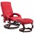 Cadeira de massagem com apoio para pés em couro sintético vermelho Vida XL