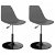 Conjunto de cadeiras para sala de jantar giratórias com altura ajustável cinzento-claro Vida XL