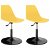 Set di sedie per sala da pranzo girevoli altezza regolabile colore giallo Vida XL
