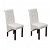 Set di 2 sedie per sala da pranzo fabbricate in ecopelle colore bianco Vida XL